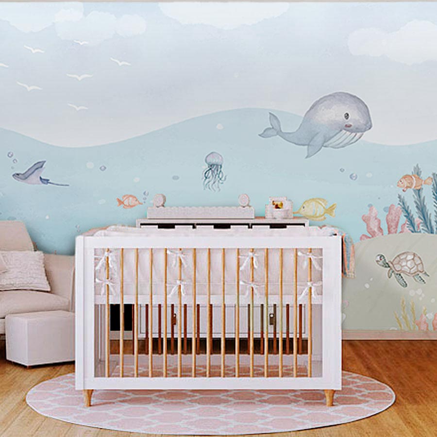 Papel de Parede Infantil Fundo do Mar - Mural