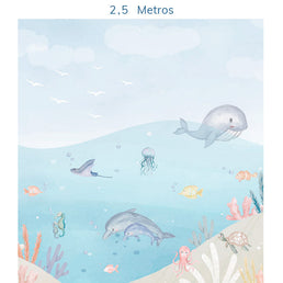 Papel de Parede Infantil Fundo do Mar - Mural