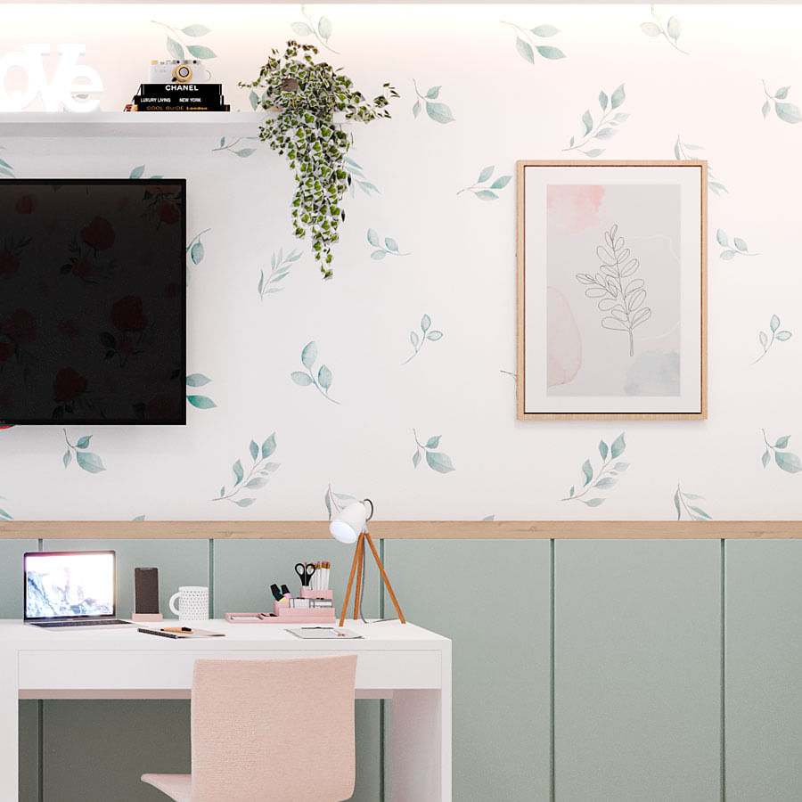 Papel de Parede Infantil Folhas Nature Tiffany