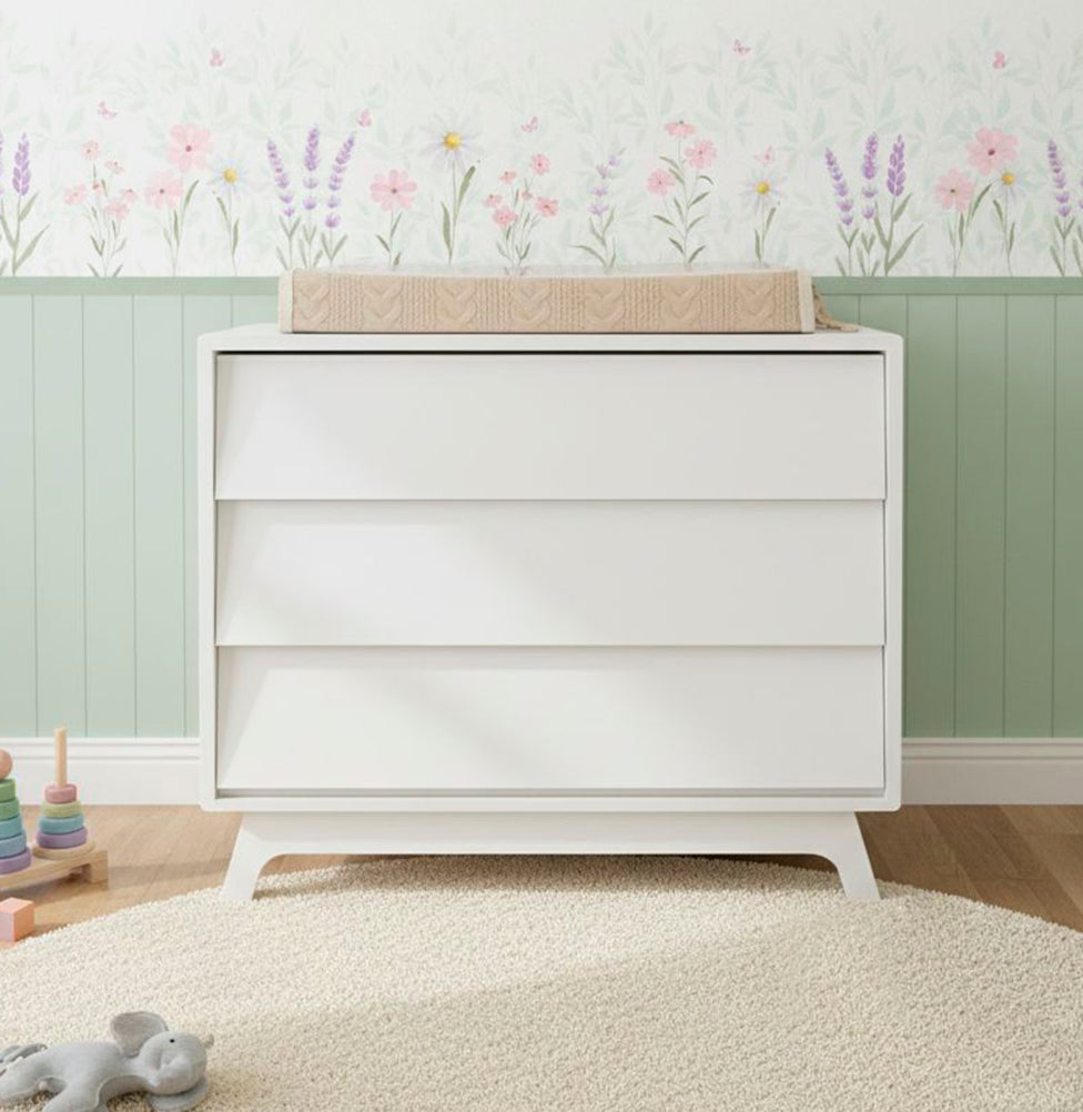 Cômoda de Bebê Raika 3 Gavetas Branco