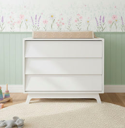 Cômoda de Bebê Raika 3 Gavetas Branco