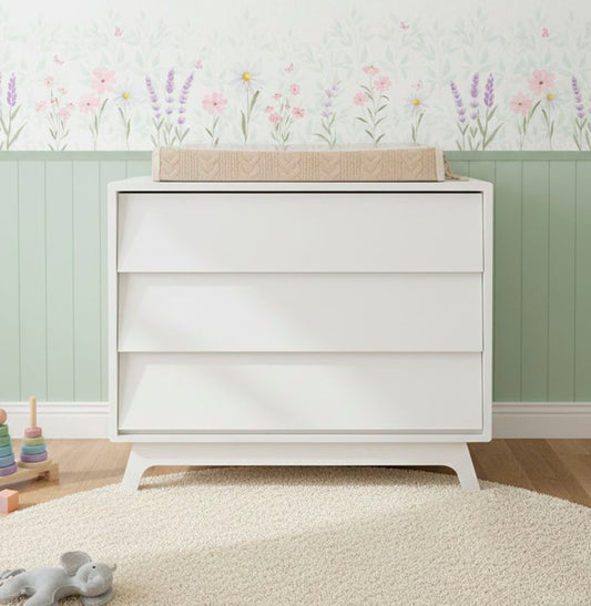 Cômoda de Bebê Raika 3 Gavetas Branco