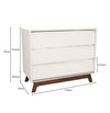 Cômoda de Bebê Raika 3 Gavetas Branco com Pé Mel