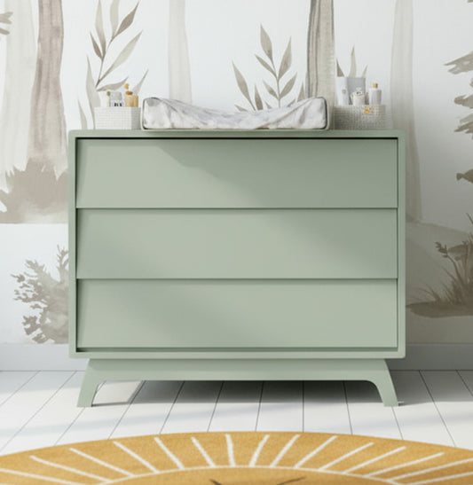 Cômoda de Bebê Raika 3 Gavetas Verde Jardim