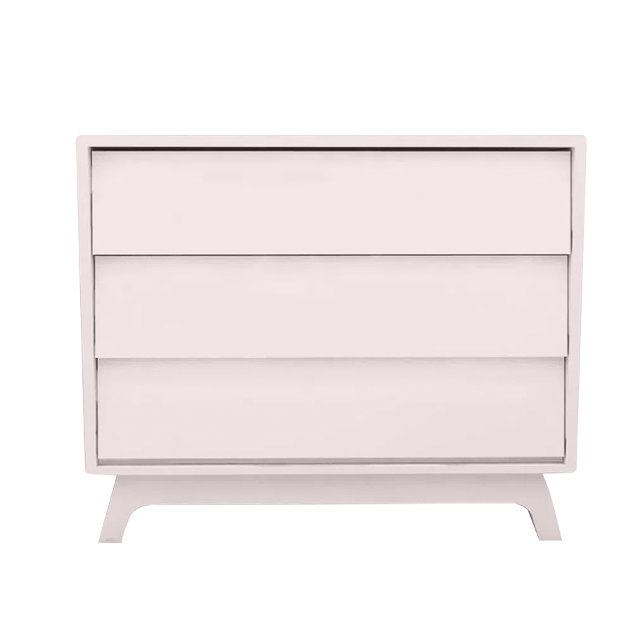 Cômoda de Bebê Raika 3 Gavetas Rosa Claro