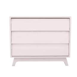 Cômoda de Bebê Raika 3 Gavetas Rosa Claro
