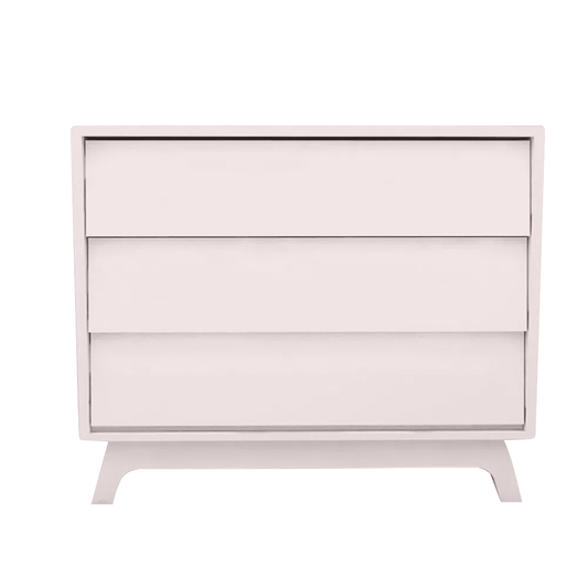 Cômoda de Bebê Raika 3 Gavetas Rosa Claro