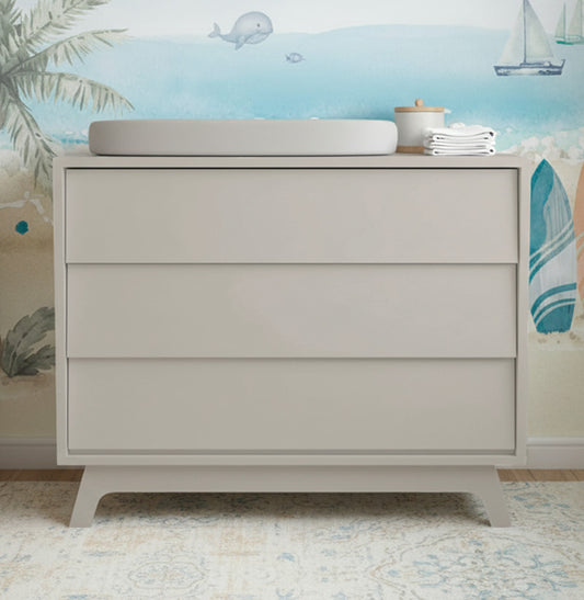 Cômoda de Bebê Raika 3 Gavetas Greige