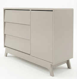 Cômoda de Bebê Raika Com Porta Greige