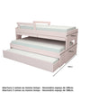 Beliche Multi com 2 Camas, Gavetão e Escrivaninha – Rosa