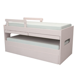 Beliche Multi com Cama Auxiliar e Mesa de Estudo Rosa