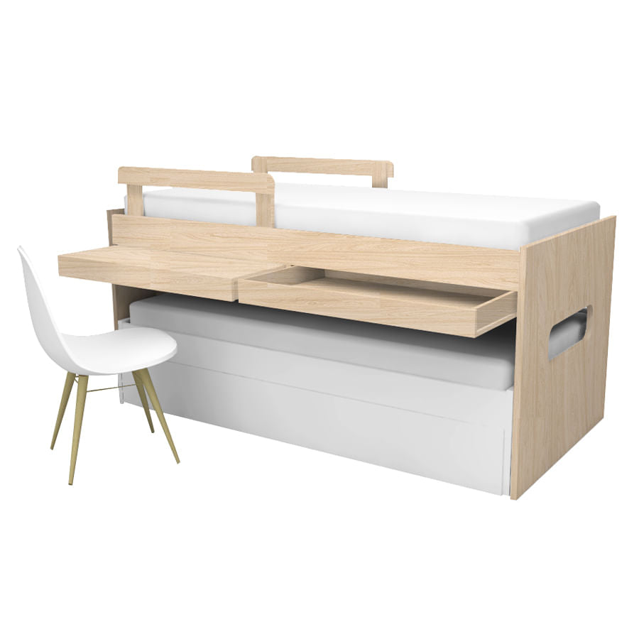 Beliche Multi com Gavetão e Mesa de Estudo Carvalho