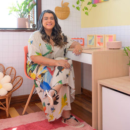 Escrivaninha Up Carvalho 2 Gavetas Brancas