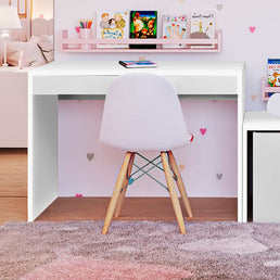 Escrivaninha Up Branca 2 Gavetas Brancas