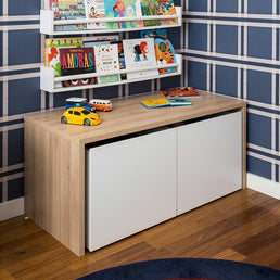 Mesa Infantil Up Carvalho com Caixa Branca