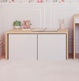 Mesa Infantil Up Carvalho com Caixa Branca