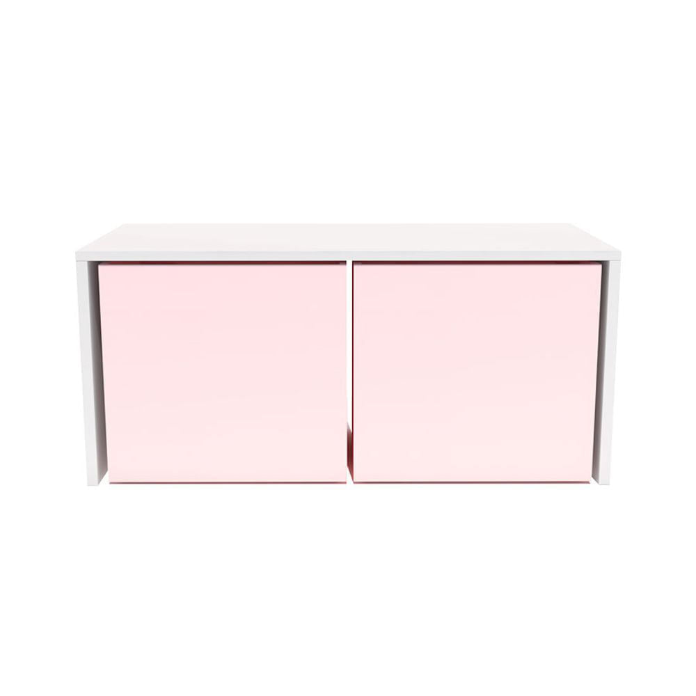 Mesa Infantil Up Branca com Caixa Rosa
