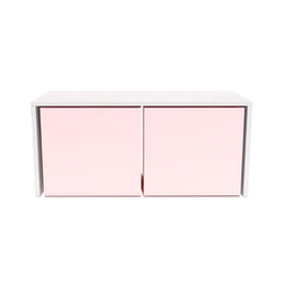 Mesa Infantil Up Branca com Caixa Rosa