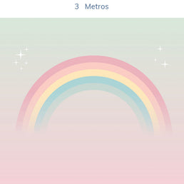 Papel de Parede Infantil Arco Íris Verde - Mural