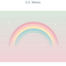 Papel de Parede Infantil Arco Íris Verde - Mural