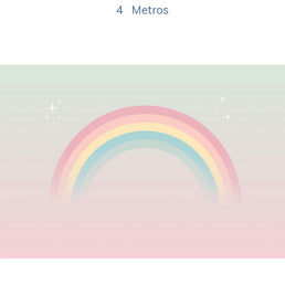 Papel de Parede Infantil Arco Íris Verde - Mural