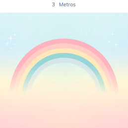 Papel de Parede Infantil Arco Íris Azul - Mural