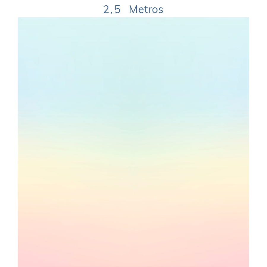 Papel de Parede Infantil Degradê Arco Íris Azul - Mural