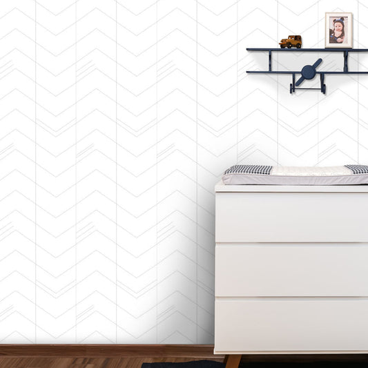 Papel de Parede Infantil Chevron Linhas