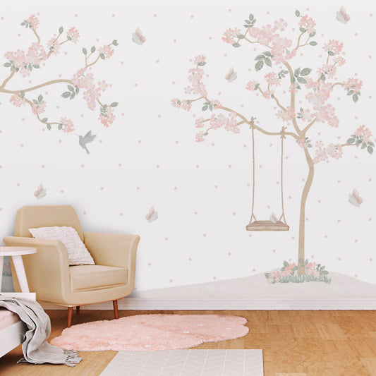 Papel de Parede Infantil Jardim Liv Lado Direito - Mural