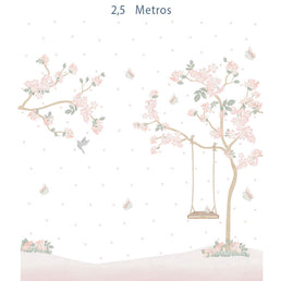 Papel de Parede Infantil Jardim Liv Lado Direito - Mural