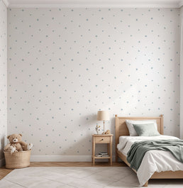 Papel de Parede Infantil Manchas - Azul Claro