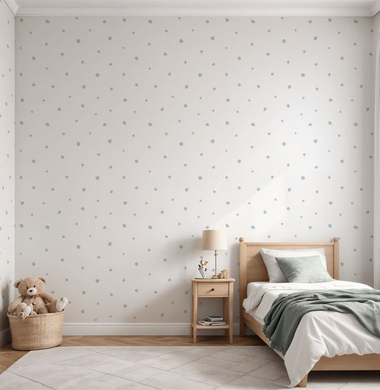 Papel de Parede Infantil Manchas - Azul Claro
