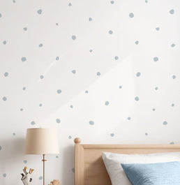 Papel de Parede Infantil Manchas - Azul Claro