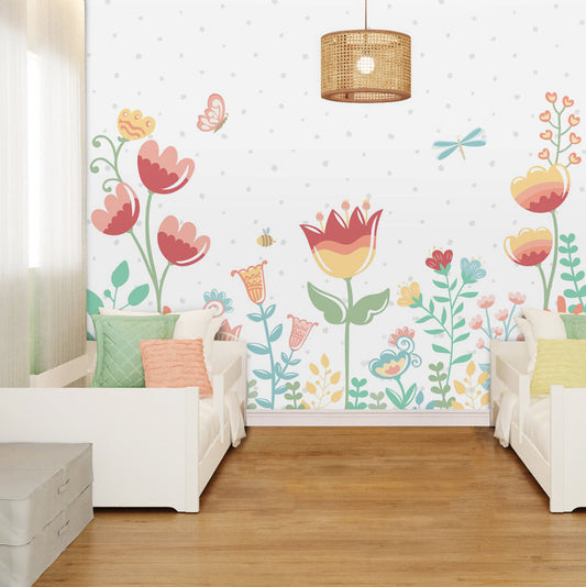 Papel de Parede Infantil Jardim da Lorena - Mural