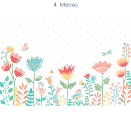 Papel de Parede Infantil Jardim da Lorena - Mural