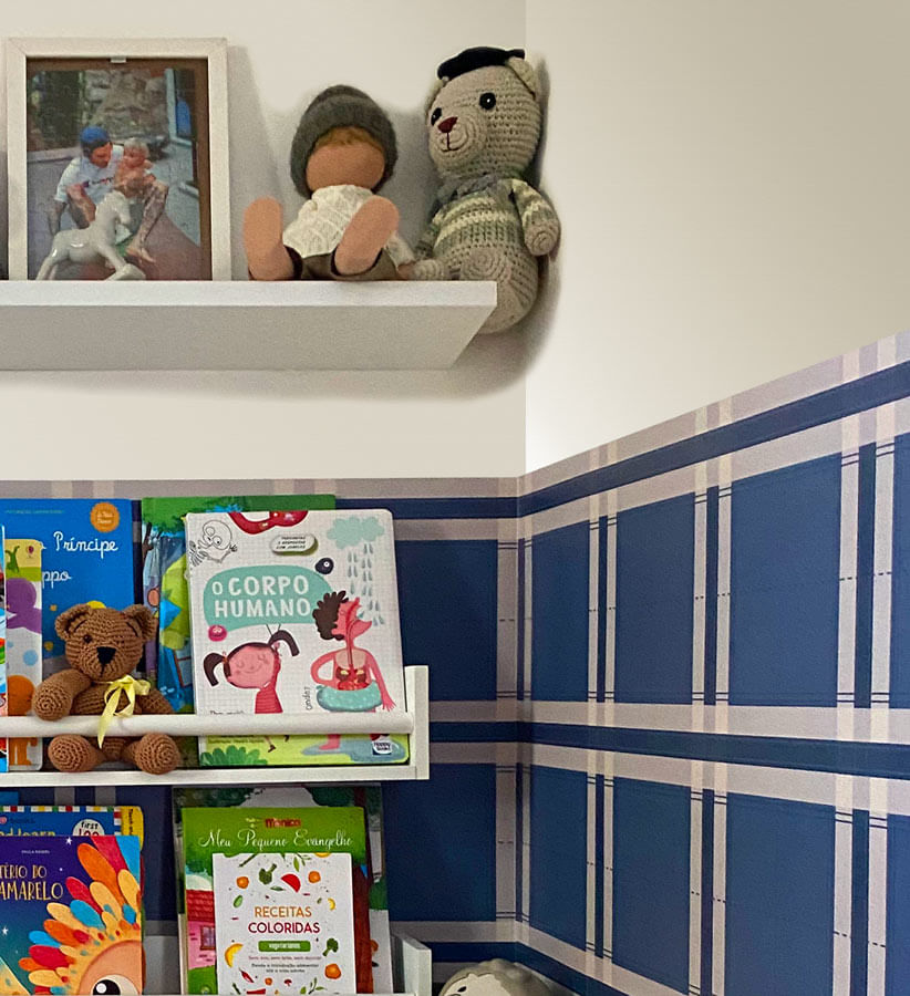 Papel de Parede Infantil Xadrez Britânico do Pippo