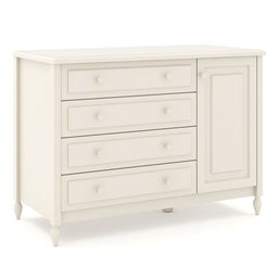 Cômoda de Bebê La Vie Areia 4 Gavetas e Porta