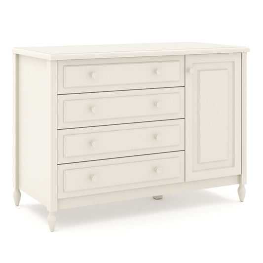 Cômoda de Bebê La Vie Areia 4 Gavetas e Porta