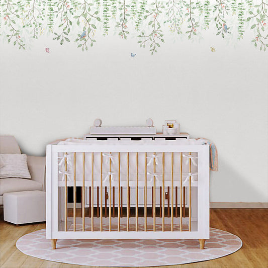 Papel de Parede Infantil Jardim Borboletas Suspenso - Mural