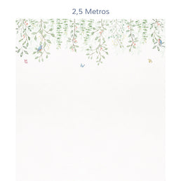 Papel de Parede Infantil Jardim Borboletas Suspenso - Mural