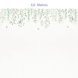 Papel de Parede Infantil Jardim Borboletas Suspenso - Mural