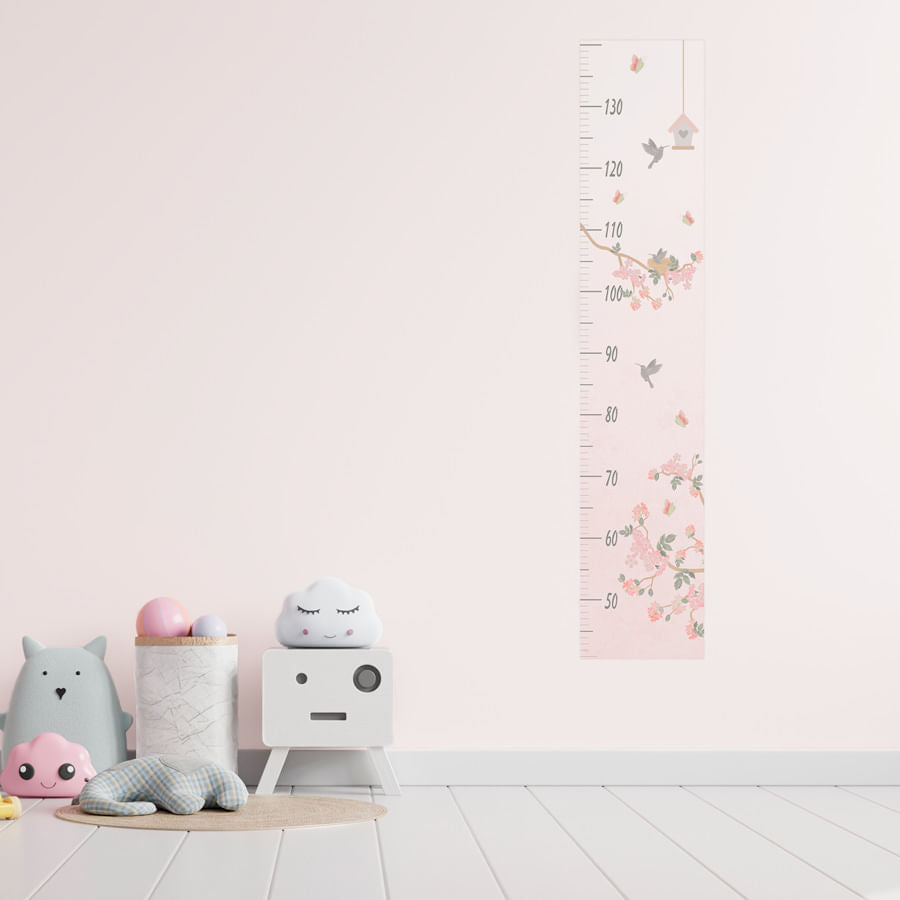 Régua de Crescimento Adesivo Floral LIV