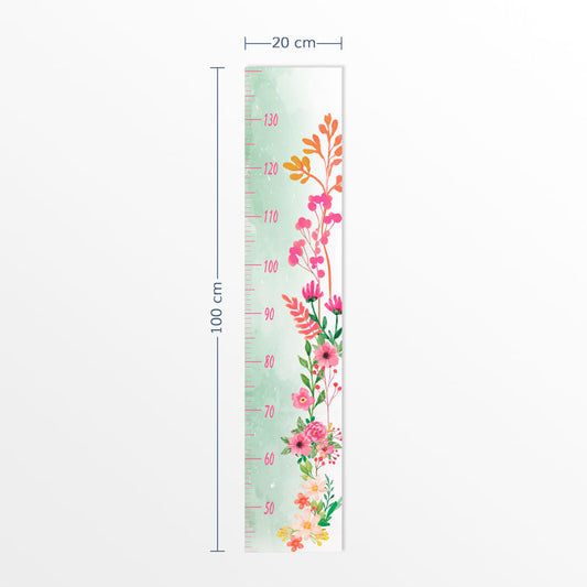 Régua de Crescimento Adesivo Floral Candy