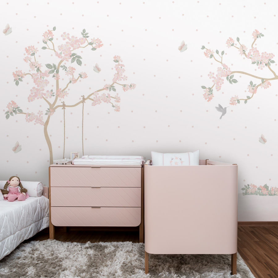 Papel de Parede Infantil Jardim Liv Lado Esquerdo - Mural