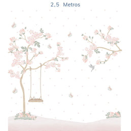 Papel de Parede Infantil Jardim Liv Lado Esquerdo - Mural