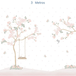 Papel de Parede Infantil Jardim Liv Lado Esquerdo - Mural