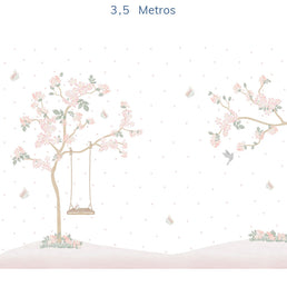 Papel de Parede Infantil Jardim Liv Lado Esquerdo - Mural