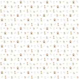 Papel de Parede Infantil Cachorrinhos Rosa