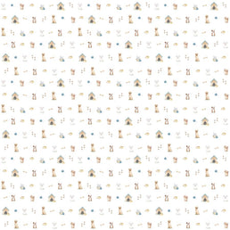 Papel de Parede Infantil Cachorrinhos Azul