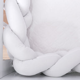 Kit Berço Atenas com Trança - 4 Peças Branco